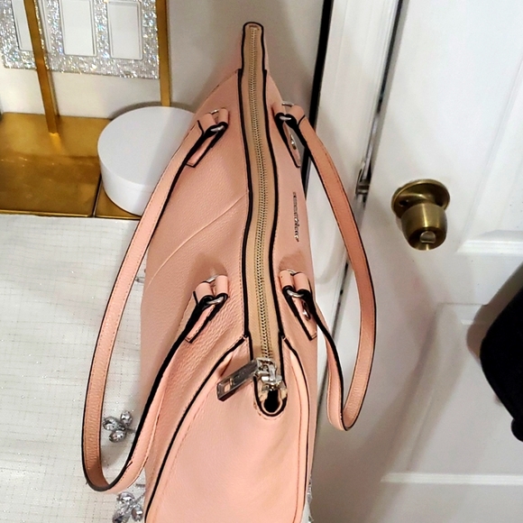 KARL LAGERFELD PINK PEBBLE LEATHER SATCHEL BAG - Picture 12 of 17